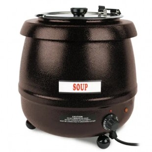 Thunder Group SEJ32000C 10-1/2 Quart Soup Kettle Adjustable Temp Control Aluminum Brown