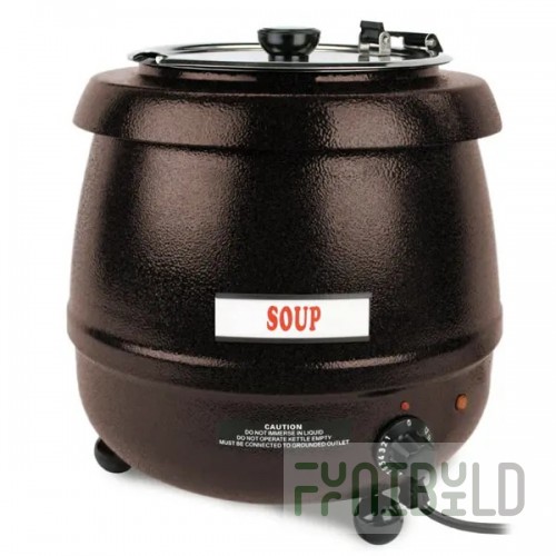 Thunder Group SEJ32000C 10-1/2 Quart Soup Kettle Adjustable Temp Control Aluminum Brown