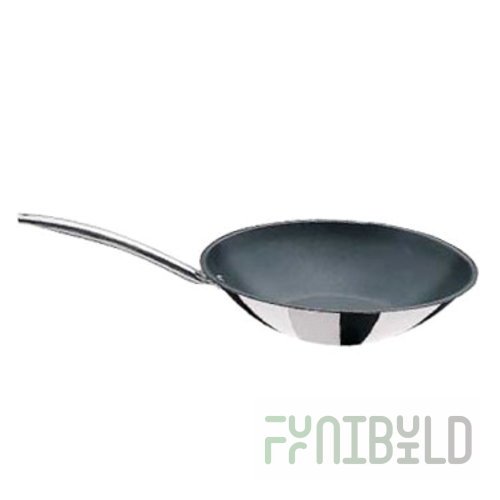 Spring USA 8218-60/30A 4 Quart Induction Wok Pan Stainless Steel with Whitford Quantanium Finish