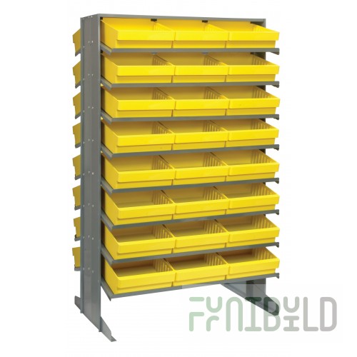 Quantum QPRD-801_YELLOW Pick Rack Sloped Double-sided
