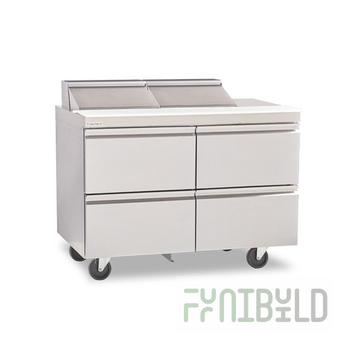 Delfield STD4464NP 64 Inch Refrigerated Worktop 4 Drawers Stainless Steel