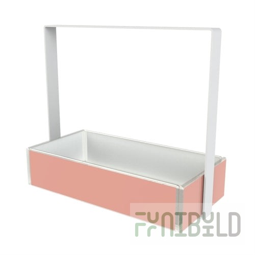 BauscherHepp SC-18-11-SS4220370-W 8-7/10 Inch Hand Sanitizing Station with Metal Pink