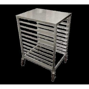 Winholt AL-1810H-SSTOP-LC 21 Inch Mobile Pan Rack Aluminum with Stainless Steel Top Winholt AL-1810H-SSTOP-LC 21 Inch Mobile Pan Rack Aluminum with Stainless Steel Top