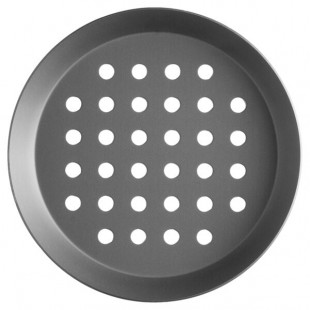 Vollrath PC08PHC 8 Inch Perforated Pizza Pan Aluminum Hard Coat Anodized