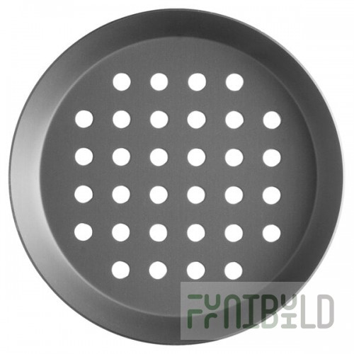 Vollrath PC08PHC 8 Inch Perforated Pizza Pan Aluminum Hard Coat Anodized