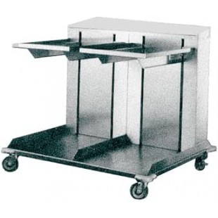 APW Wyott CTRD-1620 33 Inch Cantilever Tray Dispenser Mobile Stainless Steel with Dual Self Elevating Platforms APW Wyott CTRD-1620 33 Inch Cantilever Tray Dispenser Mobile Stainless Steel with Dual Self Elevating Platforms