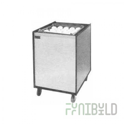 APW Wyott MCTR-1622 32 Inch Mobile Enclosed Cabinet Tray Dispenser Stainless Steel with Brake