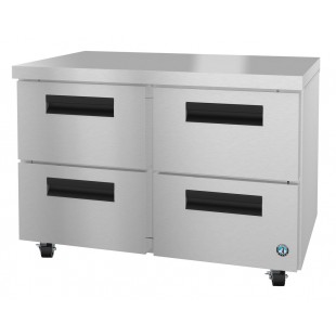 Hoshizaki UF48A-D4 48 Inch Undercounter Freezer Hydrocarbon Refrigeration 2 Section Stainless Steel Drawers
