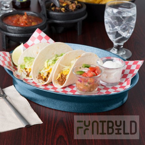 HS Inc HS1058-J 13 Inch Oval Deli Server Microwaveable and Dishwasher Safe Polypropylene Greens