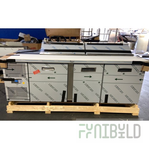 Randell 9220-513 84 Inch Refrigerated Counter with Sandwich Top Three Section