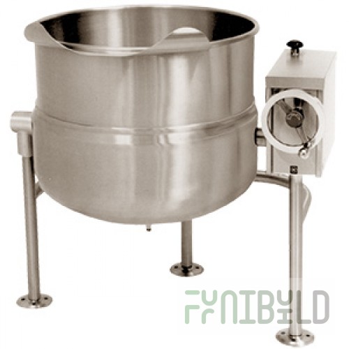 Market Forge FT-40L 40 Gallon Kettle Direct Steam Manual Tilt Stainless Steel