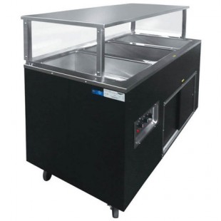 Vollrath T39709 46 Inch Electric Hot Food Station with 3 Sealed Wells