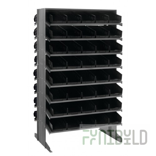 Quantum QPRD-102_BLACK Pick Rack Sloped Double-sided