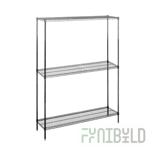 Nor-Lake SSG814-3 168 Inch 3-tier Shelving Unit Steel Epoxy Coated Green