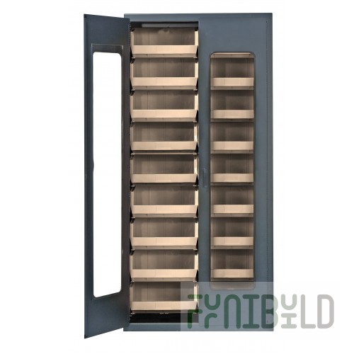 Quantum QSC-BG-C250CL 36 Inch Heavy-Duty Storage Cabinet with Clear Acrylic Door
