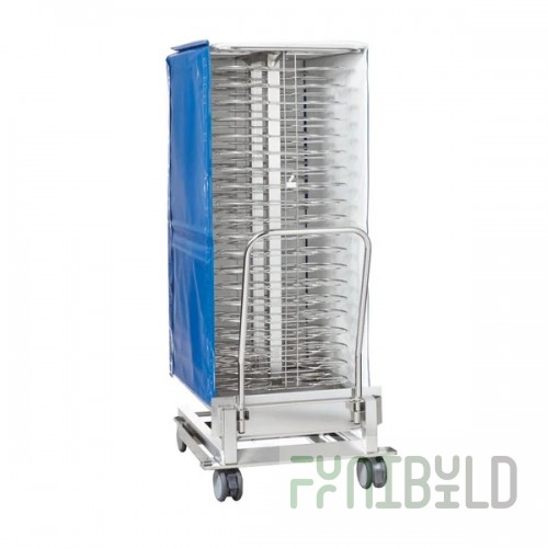 Alto Shaam 5026387 27 Inch Roll-In Cart Stainless Steel with 4 Casters