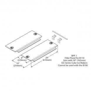 Ice-O-Matic BPF-1 Filler Panel Kit for 30 Inch Cube Ice Makers