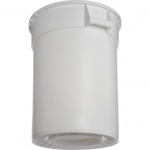 Carlisle 34103202 22 Inch White Round Waste Container with Handles Polyethylene