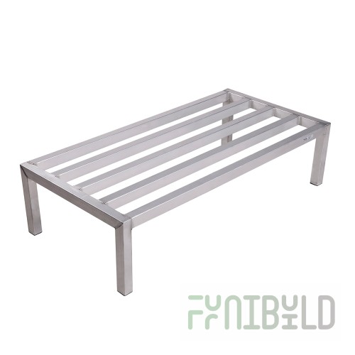 Winholt ALSQ-4-824 24 Inch Aluminum Vented Dunnage Rack with 2500 lbs Capacity