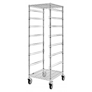 Quantum BC212469MCO 21 Inch Bin Cart Mobile Conductive with 2 Shelves and 7 Slides