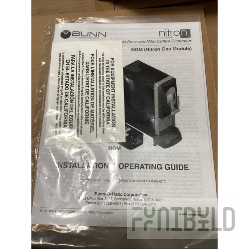 Bunn 55660.0005 8.3 Inch Gas Module with Relay for Nitron Cold Draft Dispensers Black