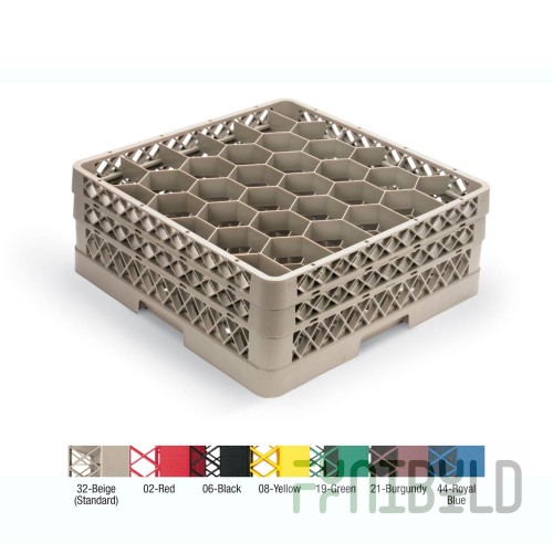 Vollrath TR18JJJJJ-19 19-3/4 Inch Full Size Dishwasher Rack with 12 Compartments