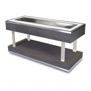 Forbes Industries F30-5154-6 72-1/2 Inch Buffet Station with Satin Avonite Countertop Forbes Industries F30-5154-6 72-1/2 Inch Buffet Station with Satin Avonite Countertop
