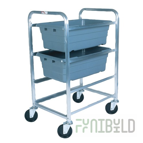 Winholt SS-L-3 27 Inch Lug Cart Mobile Stainless Steel Gusset Legs Polyurethane Casters