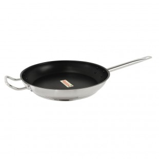 Thunder Group SLSFP4112 12 Inch Fry Pan Non Stick Stainless Steel with Welded Handle