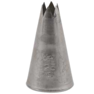 JB Prince B614 2 Size 2 Closed Star Cake Decorating Tube Tip Stainless Steel
