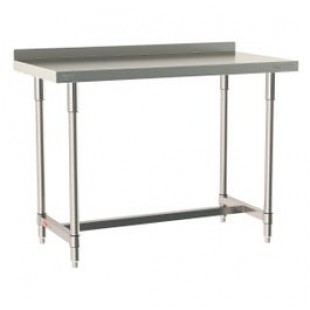 Metro TWS2448SI-304B-S 48 Inch Adjustable Table Worktable Stainless Steel with Backsplash