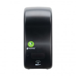 San Jamar SH900REBK 4.25 Inch Wall Mounted Soap Dispenser with Touch Free Black Plastic San Jamar SH900REBK 4.25 Inch Wall Mounted Soap Dispenser with Touch Free Black Plastic