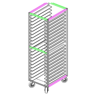 GSW USA ASR-2022 21 Inch Bun Pan Rack with Stainless Steel Construction GSW USA ASR-2022 21 Inch Bun Pan Rack with Stainless Steel Construction
