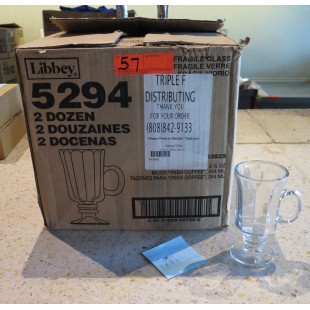 Libbey 5294 8-1/4 Oz Coffee Mug with Handle and Optic Glass - 24 Packs Libbey 5294 8-1/4 Oz Coffee Mug with Handle and Optic Glass - 24 Packs