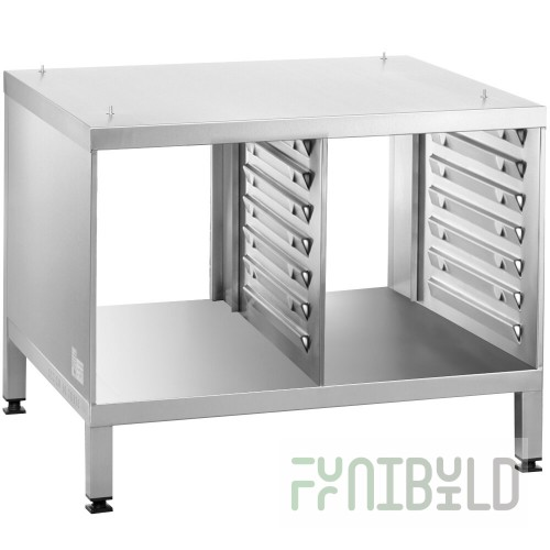 Rational 60.31.103 34 Inch Open Cabinet Oven Stand with 14 Supporting Rails Stainless Steel
