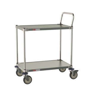 Metro CRLS432NFS 36 Inch Stainless Steel Utility Cart with 2 Shelves