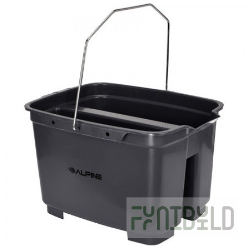 Alpine Industries ALP486-D 19.5 Qt Cleaning Caddy Gray Plastic with Metal Handle