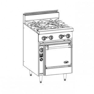 Jade Range JBR-4-24G 48 Inch Gas Bistro Restaurant Range with 4 Burners 168000 BTU Jade Range JBR-4-24G 48 Inch Gas Bistro Restaurant Range with 4 Burners 168000 BTU