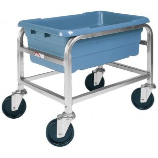 Winholt AL-L-1-KTBL 25 Inch Mobile Rustproof Aluminum Lug Cart with Gusset Legs Winholt AL-L-1-KTBL 25 Inch Mobile Rustproof Aluminum Lug Cart with Gusset Legs