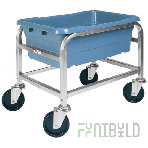 Winholt AL-L-1-KTBL 25 Inch Mobile Rustproof Aluminum Lug Cart with Gusset Legs