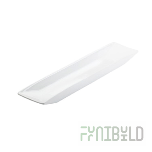 Cal Mil PP150 18 Inch Rectangular Platter Porcelain White