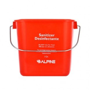 Alpine Industries ALP486-3-RED 3 Quart Plastic Sanitizing Cleaning Pail Red
