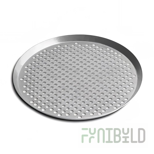 Vollrath PC07XPN 7 Inch Pizza Pan Extra Perforated Press Cut Aluminum