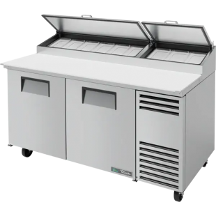 True Refrigeration TPP-AT-67-HC~SPEC3 67 Inch Pizza Prep Table Stainless Steel with Cutting Board