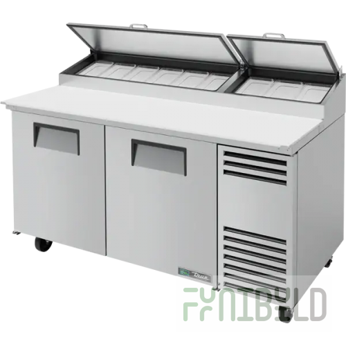 True Refrigeration TPP-AT-67-HC~SPEC3 67 Inch Pizza Prep Table Stainless Steel with Cutting Board