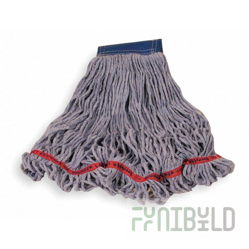 Rubbermaid FGC15406BL00 5 Inch X-large Looped End Wet Mop for Absorbing Spills Cotton-Synthetic Blue