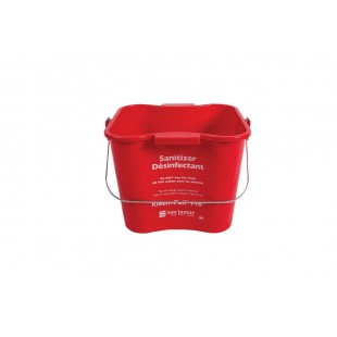 San Jamar KP256RD 8 Qt Red Bucket Ergonomic Bail Handle Design NSF San Jamar KP256RD 8 Qt Red Bucket Ergonomic Bail Handle Design NSF