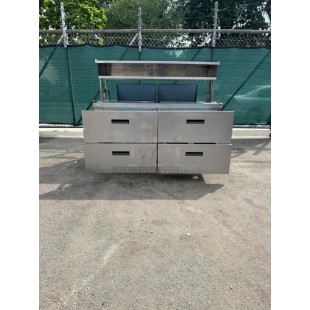 Delfield D4464NP 64 Inch Refrigerated Counter Two Section with Drawers Delfield D4464NP 64 Inch Refrigerated Counter Two Section with Drawers