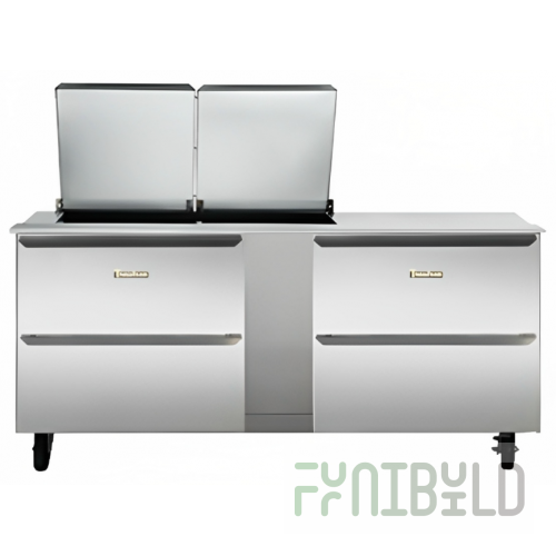 Traulsen UST7218-DD-SB 72 Inch Refrigerated Counter Sandwich Unit with Drawers