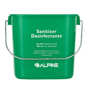 Alpine Industries ALP486-6-GRN 6 Quart Sanitizing Bucket Green Plastic